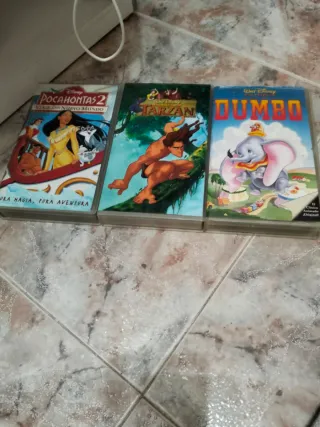 Lote 3 Películas Disney VHS (Español)