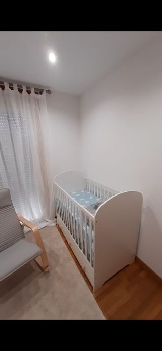 Cuna Ikea Gonatt Blanca 60x120 con Cajón