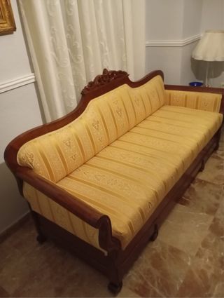 Sofá/diván 3 plazas madera