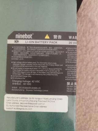 Batería Patinete 36V 12800mAh