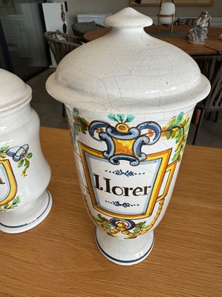 4 Albarelos Cerámica Catalana S. XVIII