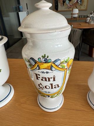 4 Albarelos Cerámica Catalana S. XVIII