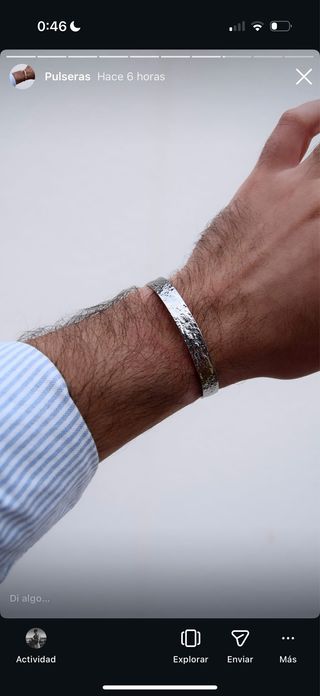 Pulsera de acero resistente al sudor y agua