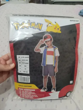 Disfraz Ash Pokémon Amscan Talla 8-10 años