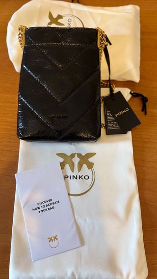 Borsetta Pinko Nera con Catena Oro