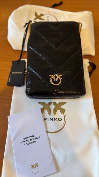 Borsetta Pinko Nera con Catena Oro