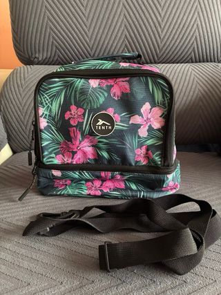 Conjunto Mochila y Bolso Merienda Floral
