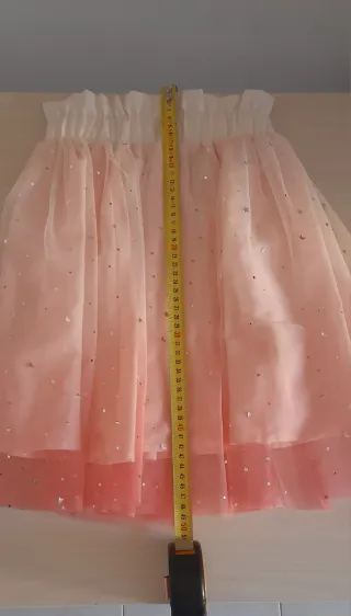 Gonna tulle bimba rosa con stelle