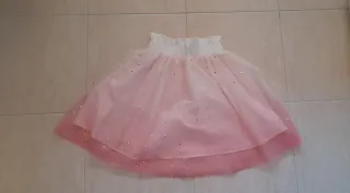 Gonna tulle bimba rosa con stelle