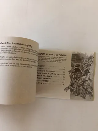 Manual Tortugas Ninja Arcade Game NES