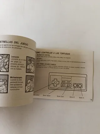 Manual Tortugas Ninja Arcade Game NES
