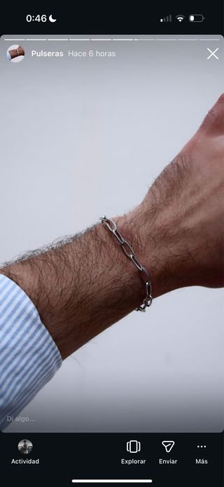 Pulsera de acero eslabones