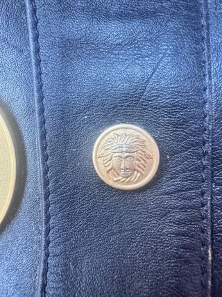 Bolso Gianni Versace Piel Y2K 90s Negro Dorado