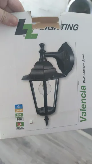 Farolillo negro de cristal