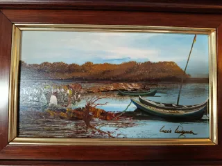 2 Cuadros Marinos con Marco de Madera