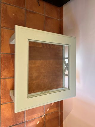 Mesa de centro cristal y madera