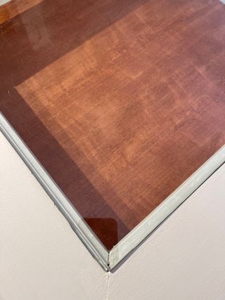 Mesa de centro cristal y madera