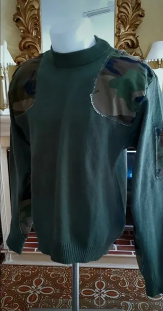 Jersey Militar Verde Camuflaje