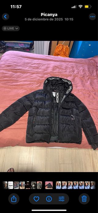 Chaqueta Moncler Negra original