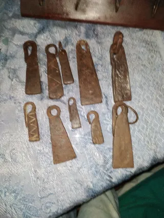 Antigua espetera con 10 ponderales para Óscar