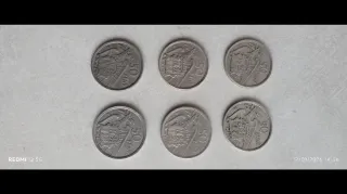 6 Monedas 50 Ptas. 1957