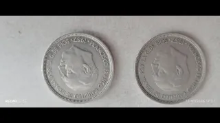 6 Monedas 50 Ptas. 1957