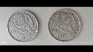 6 Monedas 50 Ptas. 1957