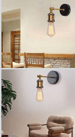 Lámpara de hierro estilo retro color bronce