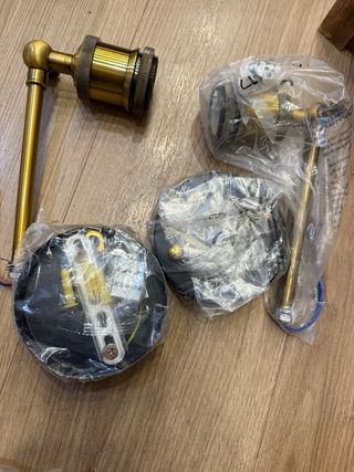 Lámpara de hierro estilo retro color bronce