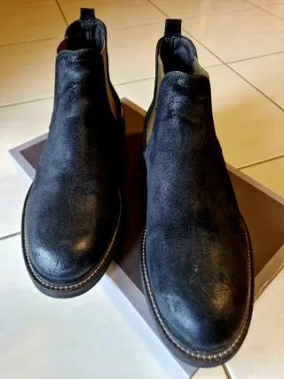 Stivaletti neri anticati uomo n.42 made in italy