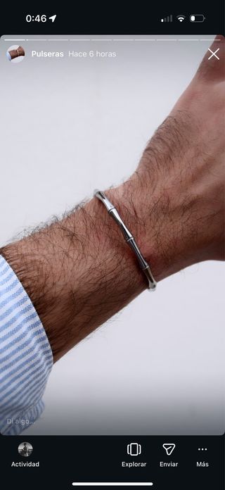 Pulsera Acero Bambú