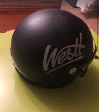 Casco Jet Westt Negro Mate + Guantes