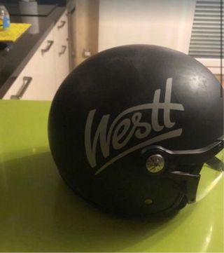 Casco Jet Westt Negro Mate + Guantes