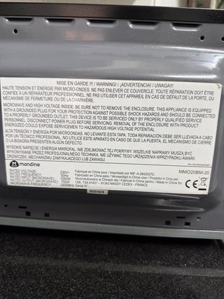 Microondas Mandine Negro