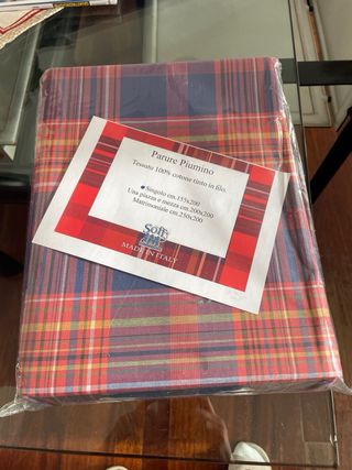 Parure copripiumino 155x200 a quadri