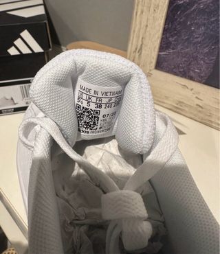 Zapatillas Adidas Advantage K Blancas/Fucsia Talla