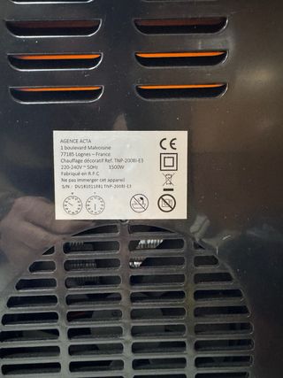 Estufa/Chimenea Calefactora Weimann Negra