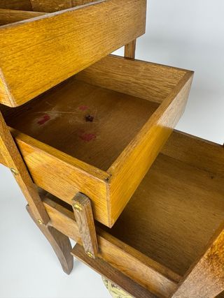 Costurero de madera francés vintage