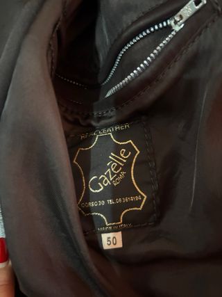 Giubbotto  in pelle marrone per uomo