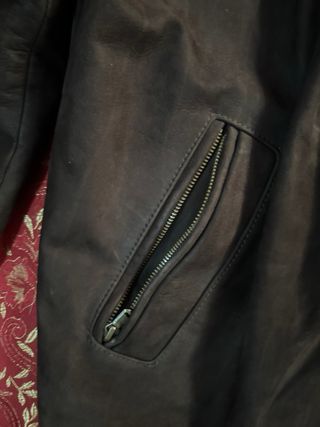 Giubbotto  in pelle marrone per uomo