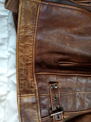 Giubbotto Energie in pelle marrone