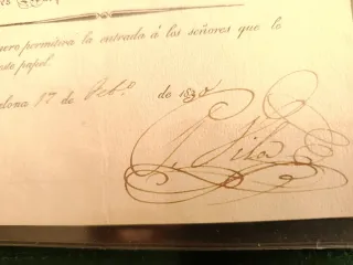 Invitación particular 1830