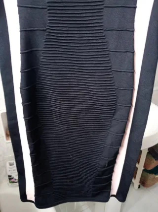 Vestido Morgan Negro y Rosa