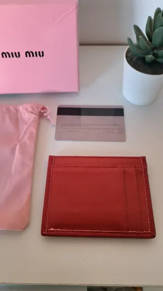 Tarjetero Miu Miu Rojo