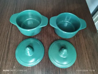 Juego 2 cocottes cerámica francesa