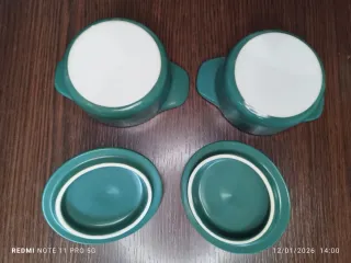 Juego 2 cocottes cerámica francesa