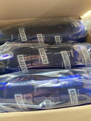 Set 2 Bicchieri Keglevich Blu Plastica Dura