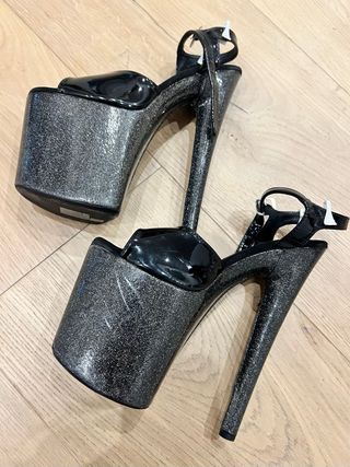 Zapatos Pole Dance Tacón Plataforma Brillo