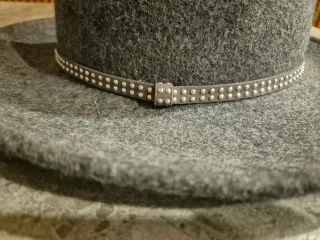 Sombrero Fedora Lana Gris Mujer