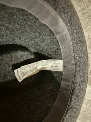 Sombrero Fedora Lana Gris Mujer